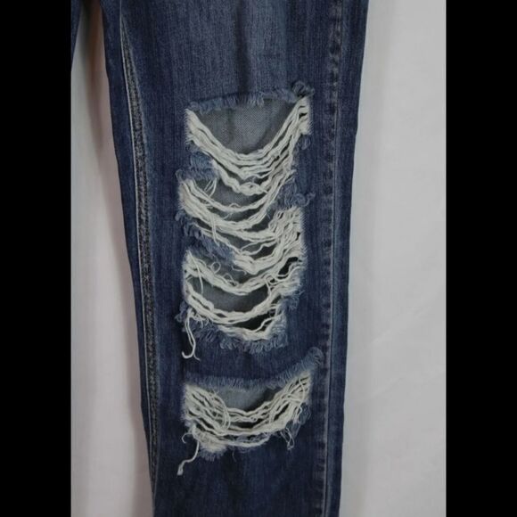 Cello Jeans Women's Distressed High-Rise 90's Boyfriend Straight Leg Jean 7 NWT - Picture 3 of 11